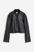 H&M Lederjacke Schwarz, Jacken in Größe S. Farbe: Black