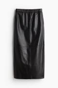 H&M Bleistiftrock aus Leder Schwarz, Röcke in Größe 36. Farbe: Black 0...