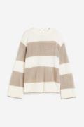 H&M Pullover Greige/Gestreift in Größe S. Farbe: Greige/striped