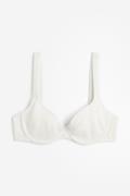 H&M Unwattiertes Bikinitop Weiß, Bikini-Oberteil in Größe 80A. Farbe: ...