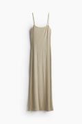 H&M Geripptes Maxikleid Beige, Alltagskleider in Größe L