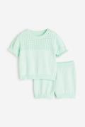 H&M 2-teiliges Strickensemble Mintgrün, T-Shirts & Tops in Größe 80. F...