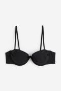 H&M Wattiertes Bikinitop Schwarz, Bikini-Oberteil in Größe 80D. Farbe:...