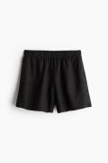 H&M Pull-on-Shorts aus Leinen Schwarz in Größe XL. Farbe: Black