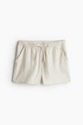 H&M Schlupfshorts aus Leinenmix Hellbeige in Größe XXS. Farbe: Light b...