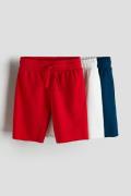 H&M 3er-Pack Shorts Knallrot/Marineblau in Größe 170. Farbe: Bright re...