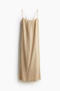 H&M Überwurfkleid mit Bindedetail Beige, Alltagskleider in Größe L