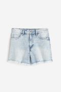 H&M Jeansshorts High Waist Blasses Denimblau in Größe 32. Farbe: Pale ...