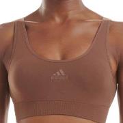 adidas BH BOS Smart Micro 720 Seamless Lounge Bra Dunkelbraun Polyamid...