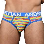 Andrew Christian Almost Naked Pride Flag Brief Mixed Polyamid Small He...