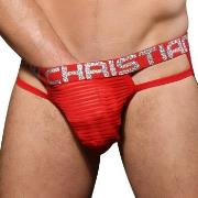 Andrew Christian Almost Naked Stripe Sexy Brief Rot Polyester Small He...