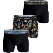 Björn Borg 3P Cotton Stretch Boxer 1721 Schwarz geblümt Baumwolle Smal...