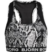 Björn Borg BH Performance Medium Top Sky Schwarz/Weiß 38 Damen