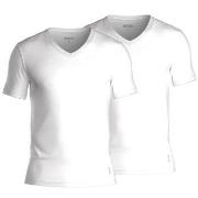 BOSS 2P Cotton Stretch Slim Fit V-Neck T-shirt Weiß Baumwolle Small He...
