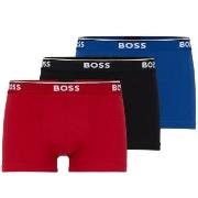 BOSS 3P Cotton Stretch Trunks Schwarz/Blau Baumwolle Small Herren