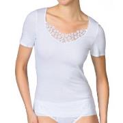 Calida Feminin Sense Short-Sleeve Top Weiß Baumwolle Small Damen