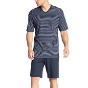 Calida Relax Streamline Short Pyjama Blau Baumwolle Small Herren