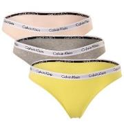 Calvin Klein 6P Carousel Bikinis Rosa/Gelb Baumwolle Small Damen