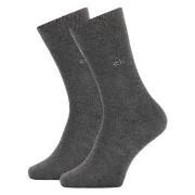 Calvin Klein 2P Carter Casual Flat Knit Sock Dunkelgrau Gr 39/42 Herre...