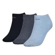 Calvin Klein 3P Chloe Cotton CK Logo Liner Socks Blau/Grau One Size Da...