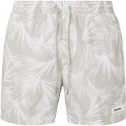 Calvin Klein Badehosen Core Solids Medium Drawstring Shorts Weiß/Grau ...