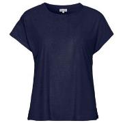 Damella Bamboo Stretchterry T-Shirt Marine Small Damen