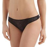 DKNY Modern Lace Trim Thong Schwarz Nylon Medium Damen