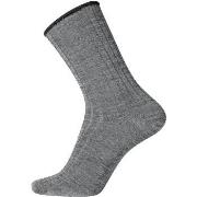 Egtved Wool No Elastic Rib Socks Stahlgrau Gr 45/48