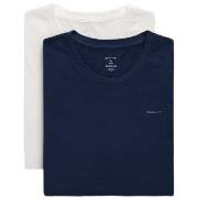 Gant 2P Basic Crew Neck T-Shirt Weiß/Marine Baumwolle Small Herren