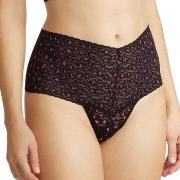 Hanky Panky 3P Cross Dyed Leopard Retro Thong Schwarz/Rosa One Size Da...