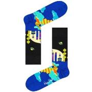 Happy Socks City X Sock Schwarz gemustert Baumwolle Gr 41/46