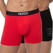 HUGO 2P Brother Boxer Schwarz/Rot BCI Baumwolle Medium Herren