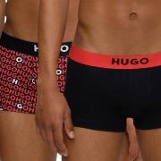 HUGO 2P Brother Trunk Schwarz/Rot Baumwolle Small Herren