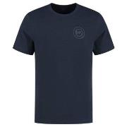 Michael Kors Peached Jersey Crew Neck T-shirt Dunkelblau Baumwolle Sma...