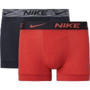 Nike 2P Dri-Fit ReLuxe Trunk Rot/Schwarz Large Herren