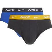 Nike 2P Everyday Cotton Stretch Brief Grau/Gelb Baumwolle Medium Herre...