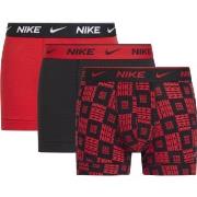Nike 3P Everyday Cotton Stretch Trunks Rot/Schwarz Baumwolle Small Her...