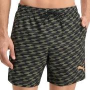 Puma Badehosen Formstrip Mid Swim Shorts Grün gemustert Polyester Smal...