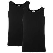 Resteröds 2P Organic Cotton Tank Top Slim Fit Schwarz Ökologische Baum...