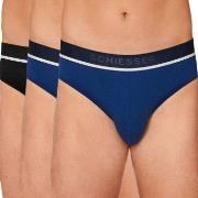 Schiesser 3P 95-5 Organic Cotton Rio Brief Schwarz/Blau Baumwolle Smal...