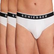 Schiesser 3P 95-5 Organic Cotton Rio Brief Weiß Baumwolle Medium Herre...