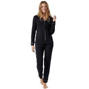 Schiesser Contemporary Nightwear Interlock Pyjama Schwarz 40 Damen