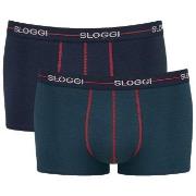 Sloggi 2P For Men Start Hip Blau/Grün Baumwolle Small Herren