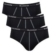 Sloggi 3P Men Start Midi C3P Schwarz Baumwolle Small Herren