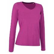 Stedman Claire V-neck Long Sleeve Rosa ringgesponnene Baumwolle Small ...