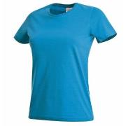 Stedman Classic Women T-shirt Blau Baumwolle Small Damen