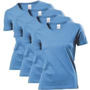 Stedman 4P Classic Women T-shirt Hellblau Baumwolle Small Damen