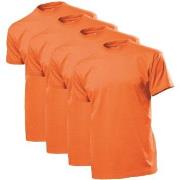 Stedman 4P Comfort Men T-shirt Orange Baumwolle Small Herren
