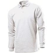 Stedman Polo Long Sleeve Men Weiß Baumwolle Small Herren