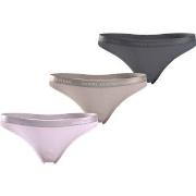 Tommy Hilfiger 3P EverydayThong Rosa/Beige Small Damen